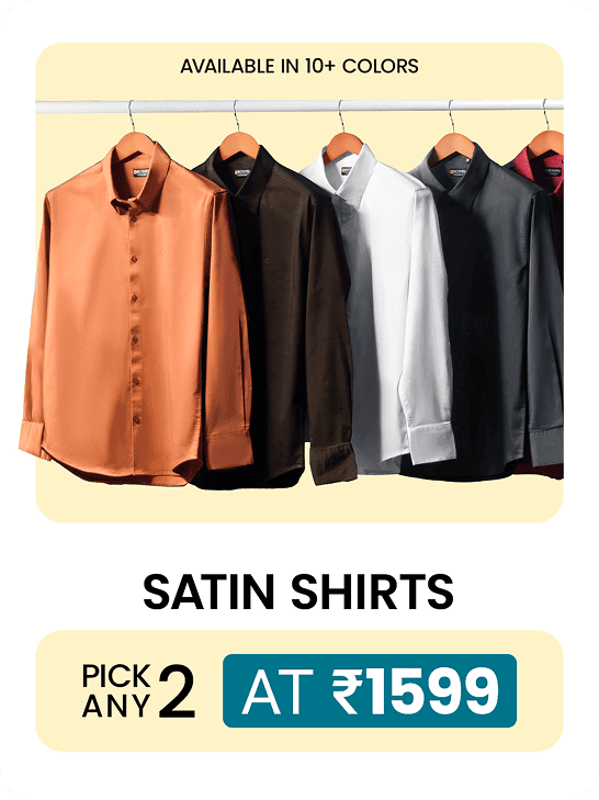 #9 Plain Satin Shirt Combo