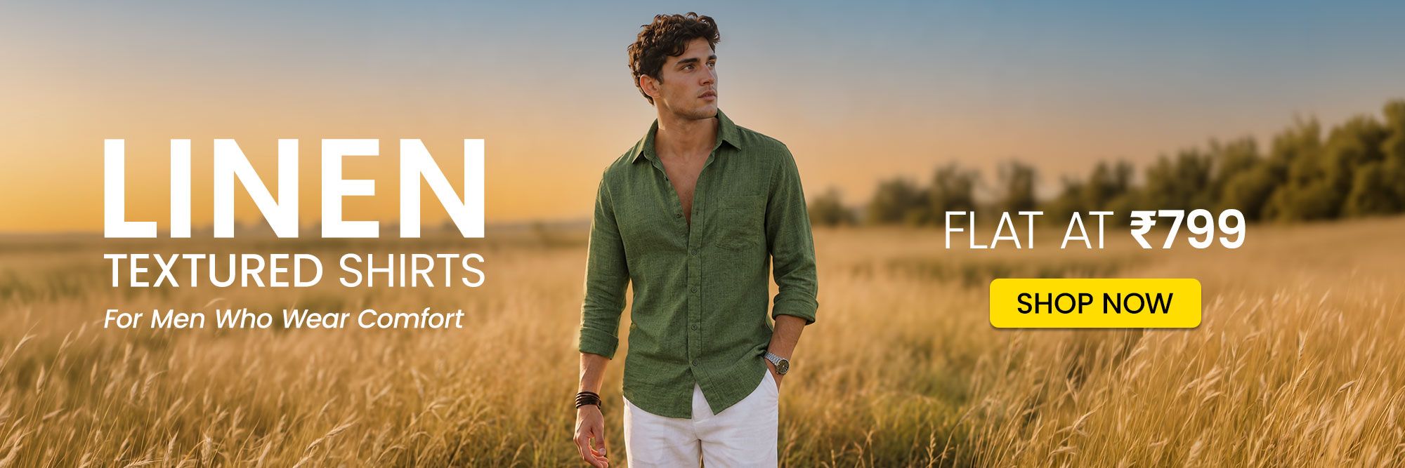 Promo banner for Mens Shirts